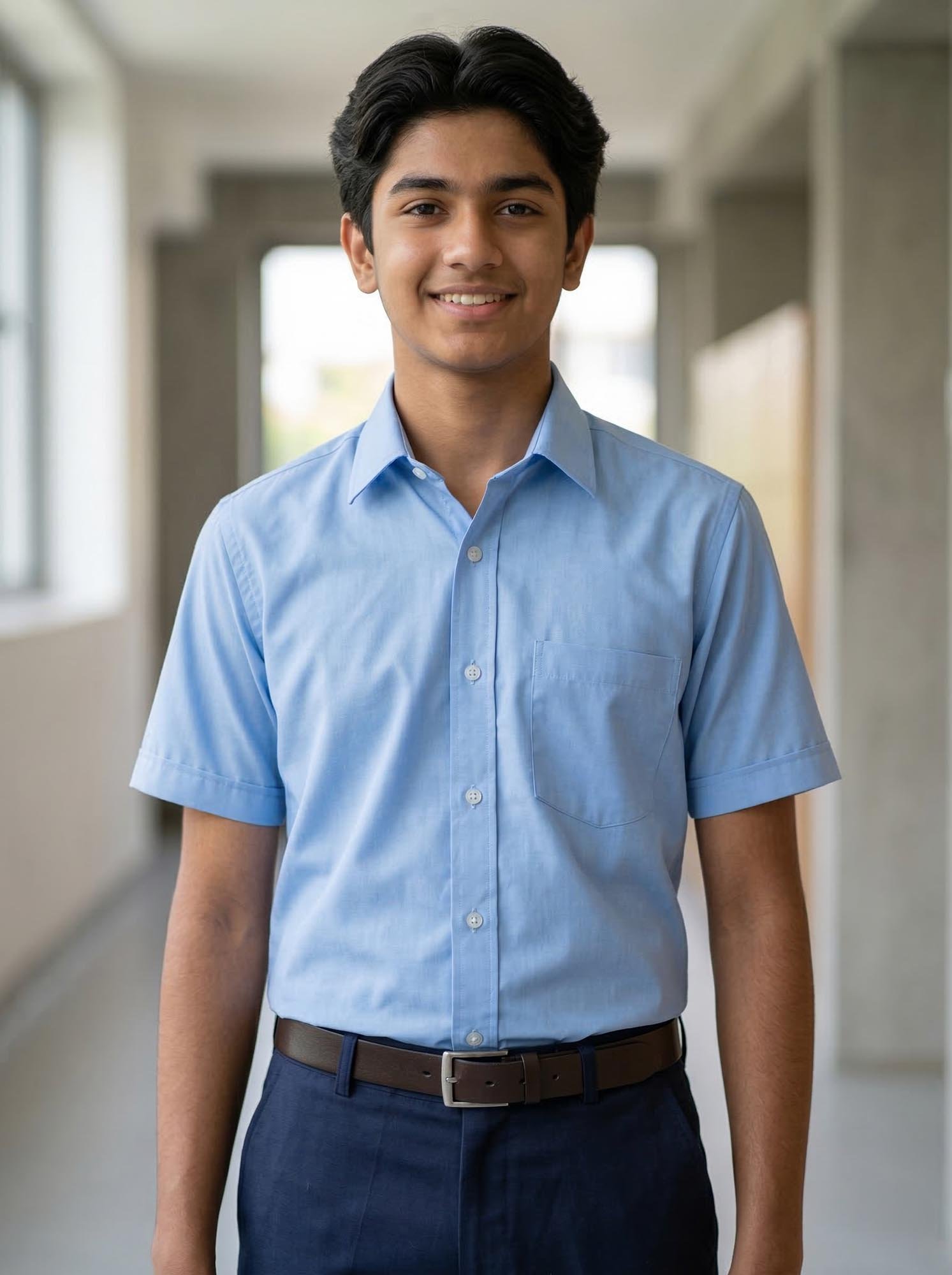 Sky Blue School Uniform Shirt
